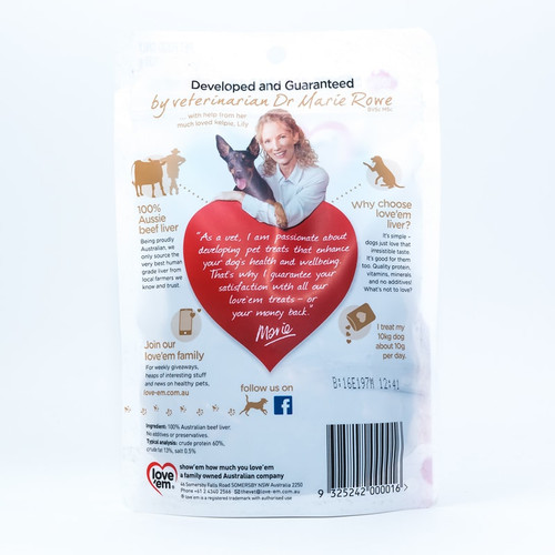 Love'em Beef Liver Treats 100gm