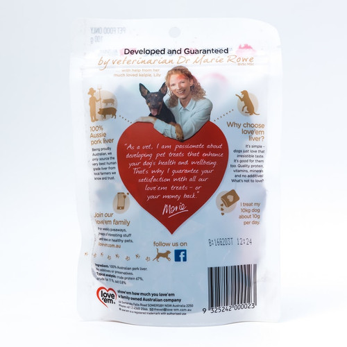 Love'Em Pork Liver Treats 100Gm