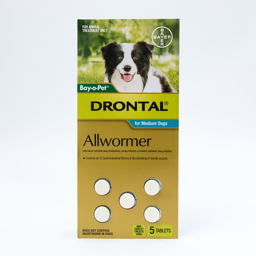 Drontal Allwormer Tablets For Medium Dogs