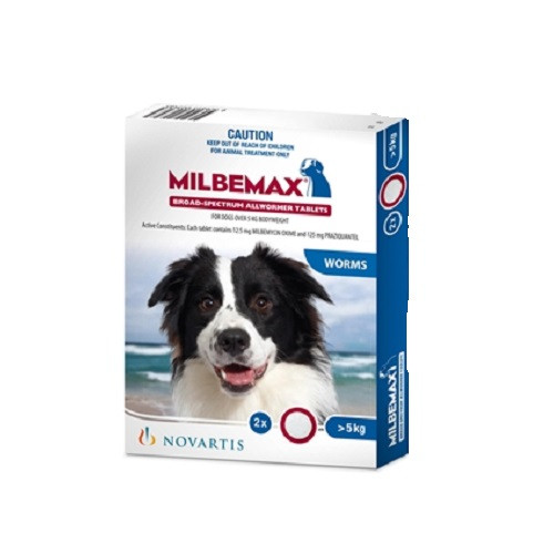 Milbemax Large dog 5-25kg (11-55lbs) 2 Tablets