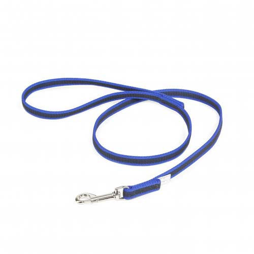 Julius-K9 Color & Grey Super-Grip Leash Blue-Grey Width (1/2" / 14mm) Lenght (3ft/ 1 m) With Handle, Max for 66lb/30 kg Dog