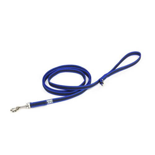 Julius-K9 Color & Grey Super-Grip Leash Blue-Grey Width (1/8" / 14mm) Lenght (4ft / 1.8 m) With Handle, Max for 66lb/30 kg Dog