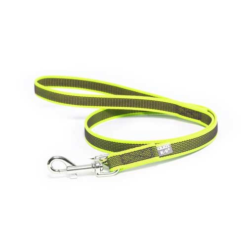 Julius-K9 Color & Grey Super-Grip Leash Neon-Grey Width (0.7"/ 20mm) Length (3ft / 1 m) With Handle, Max for 110lb/ 50 kg Dog