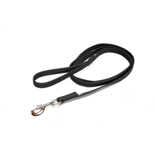 Julius-K9 Color & Grey Super-Grip Leash Black-Grey Width (0.7" / 20 mm) Length (7ft / 2.2 m) Max for 110lb/ 50 kg Dog, adjustable