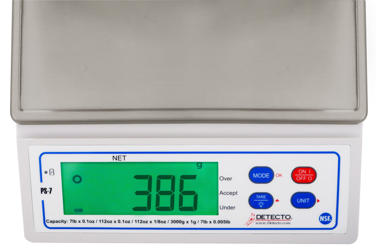 Detecto PS7 Portion Scale with Checkweighing Mode