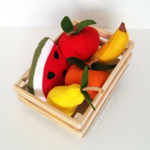 Handmade Felt Fruit Crate