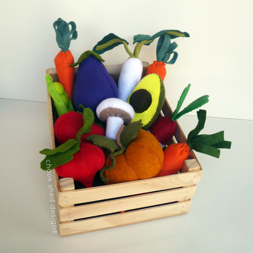 Handmade Felt Veggie Selection
