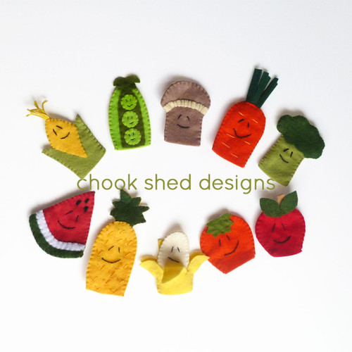 Felt Food Finger Puppets