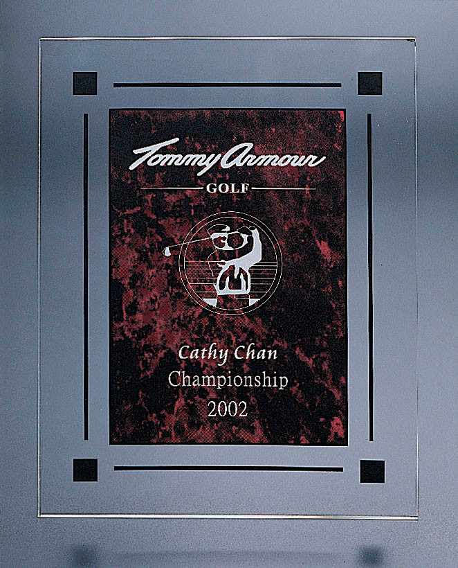  RED MARBLEIZED 8X10 PLAQUE