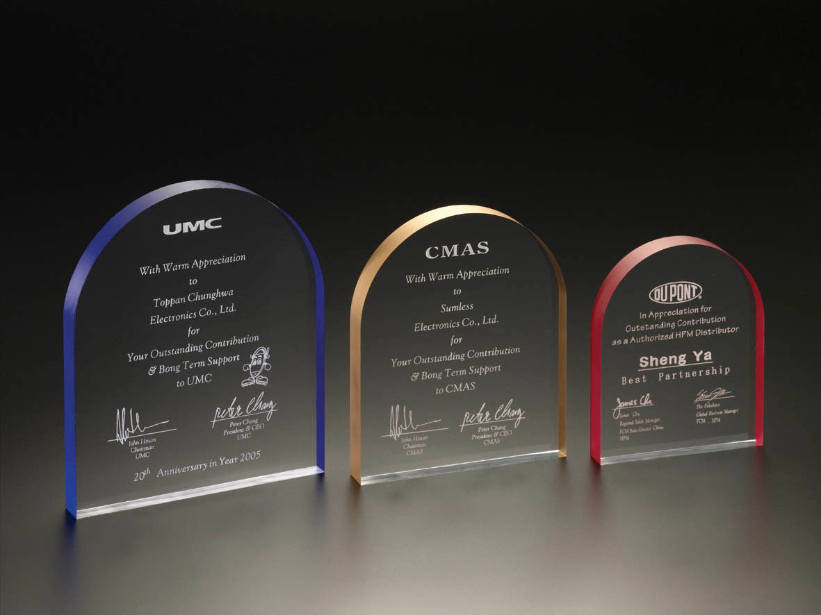 6" COLOR-EDGE ARCH AWARD-G