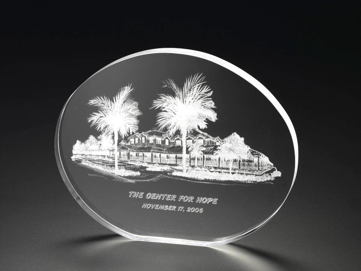 5" HORIZONTAL OVAL AWARD