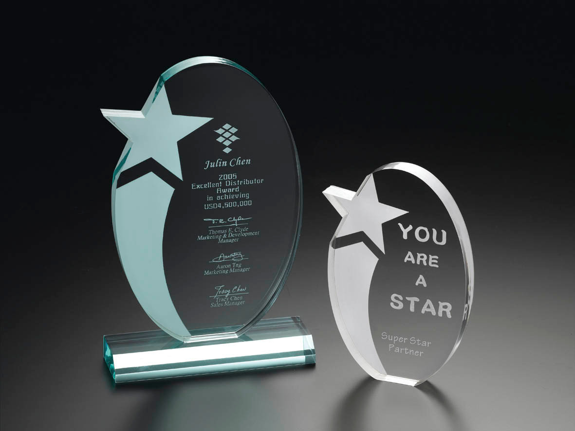 7" RISING STAR OVAL AWARD-