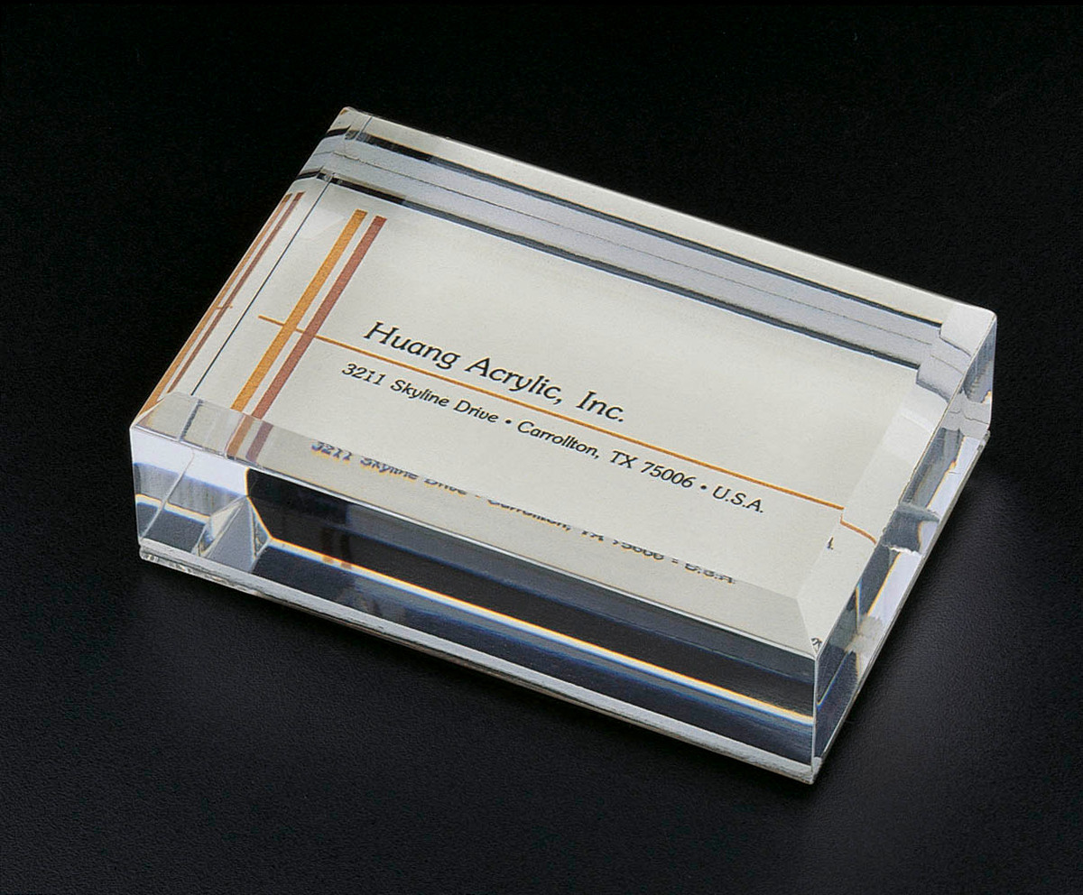  SLIDING-IN BUSINESS CARD PAPER WEIGHT