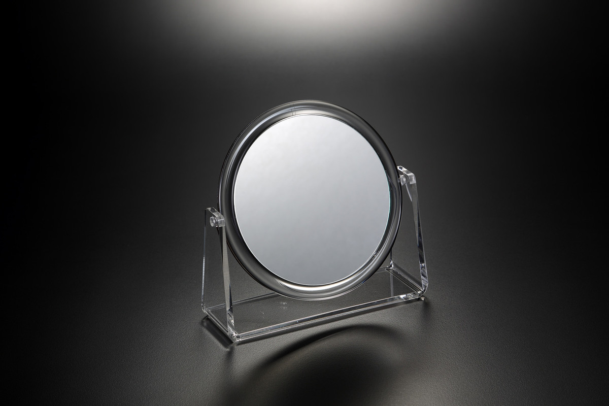  TABLE TOP VANITY MIRROR W/2X MAGNIFICATION