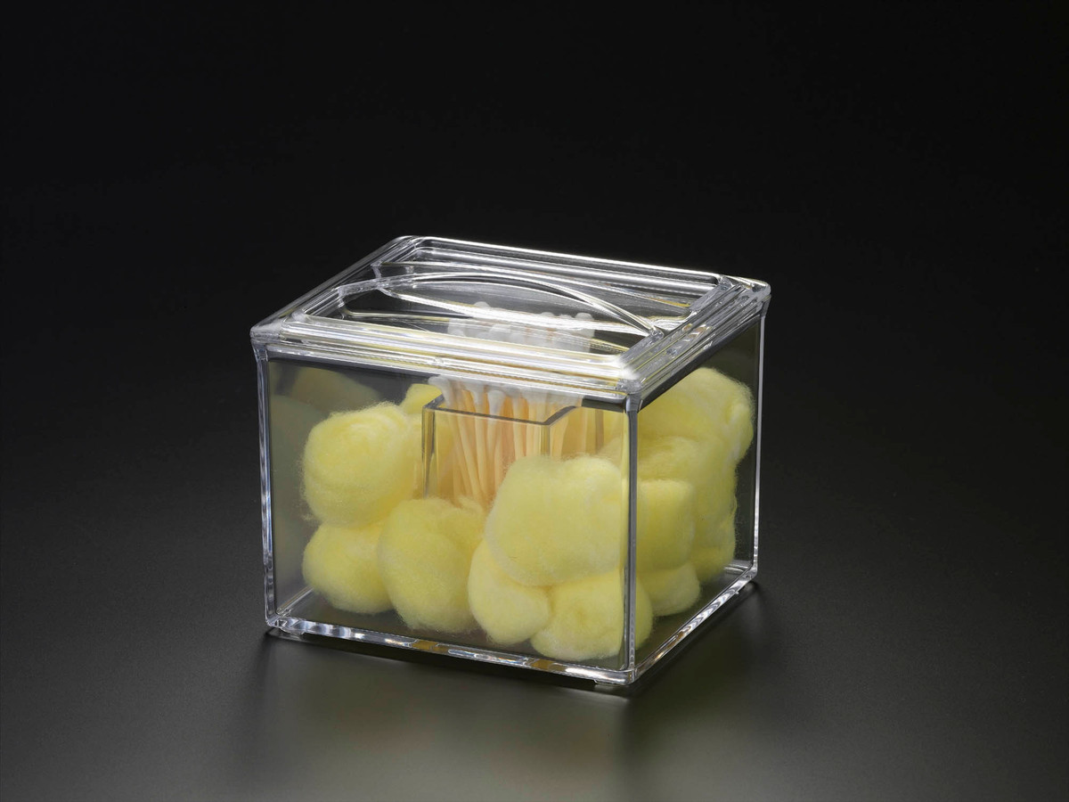  2-IN-1 SQUARE COTTON & SWAB BOX