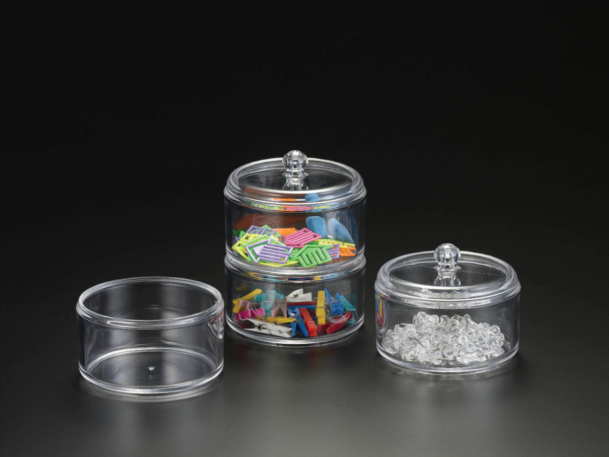  STACKABLE ROUND DISH W/ LID