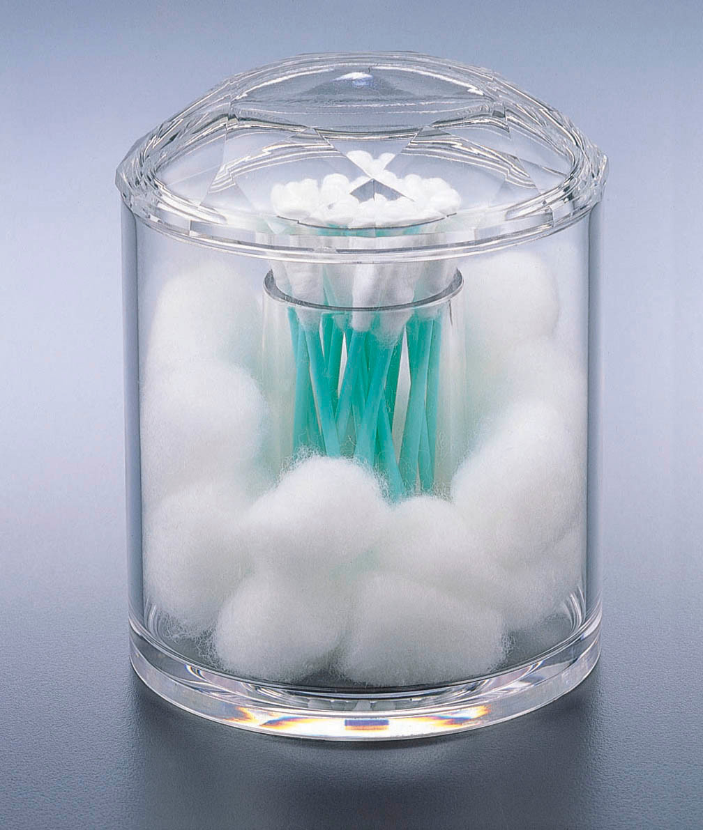  2-IN-1 DIAMOND-LID COTTON BALL & SWAB BOX