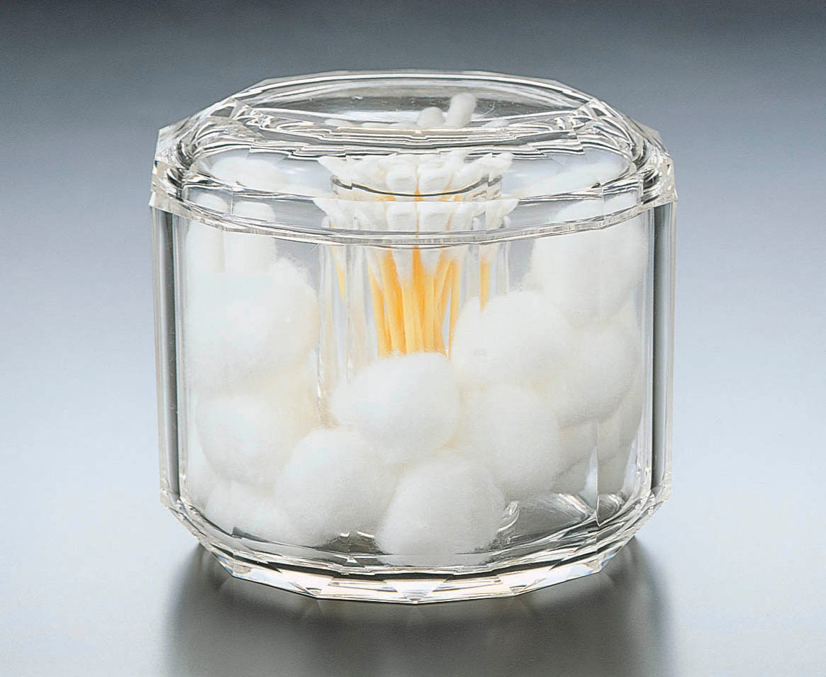  DIAMOND-CUT 2-IN-1 COTTON BALL & SWAB BOX