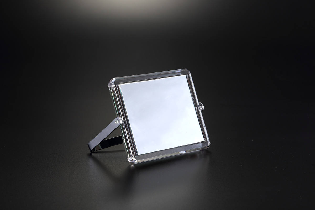  DOUBLE-SIDED 3X PORTABLE SQUARE VANITY MIRROR