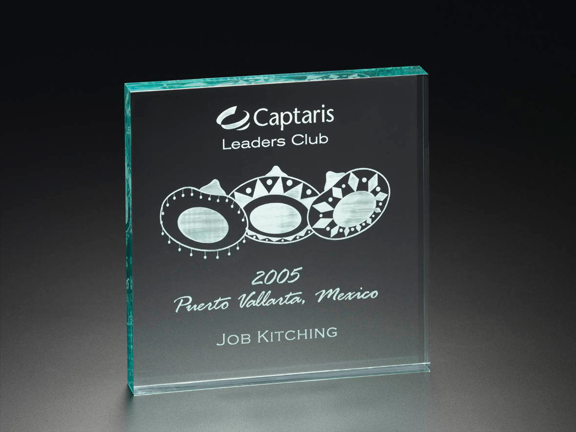 5" SQUARE AWARD - JADE