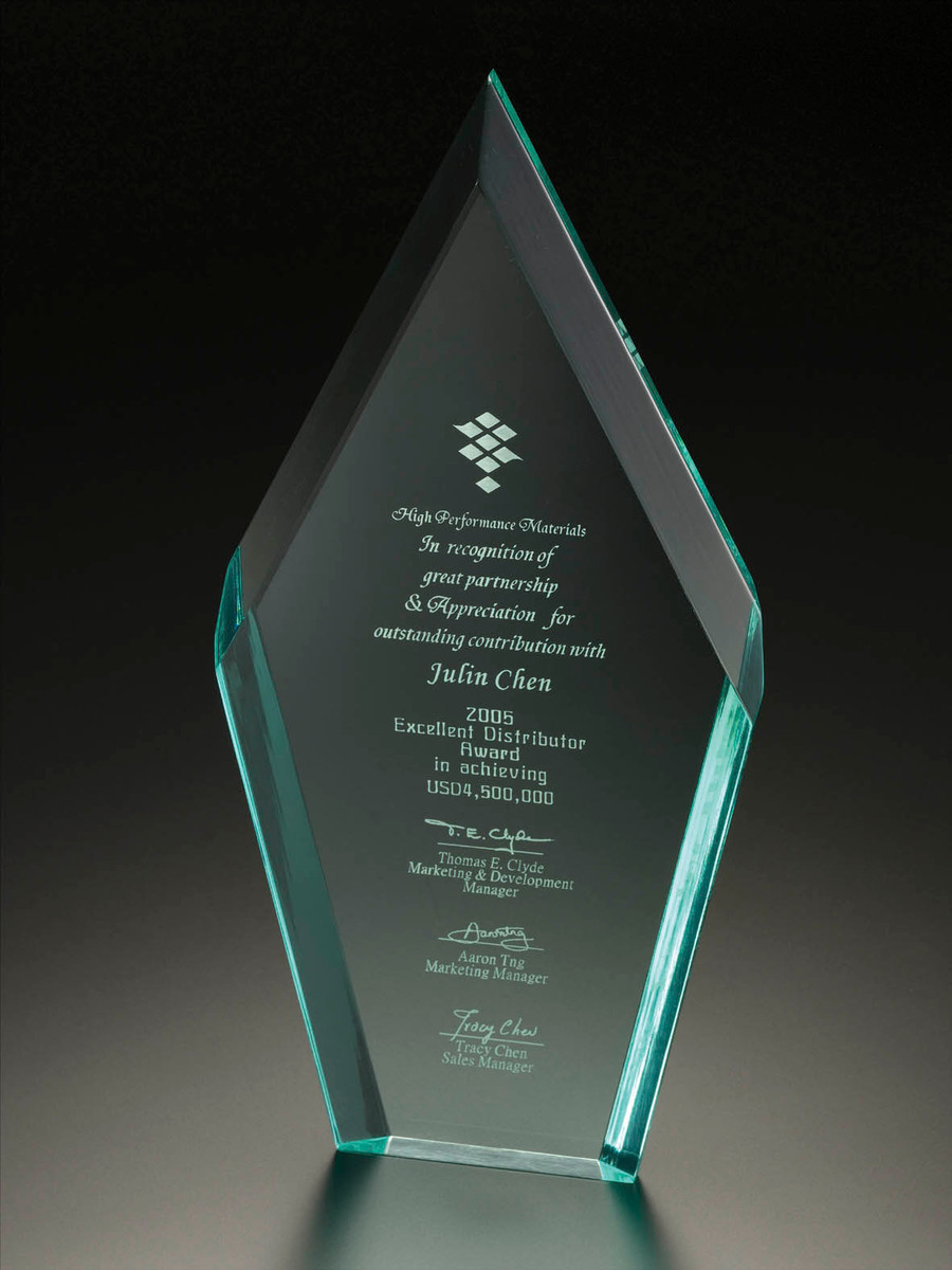 10" BEVELED PEAR-SHAPE AWARD