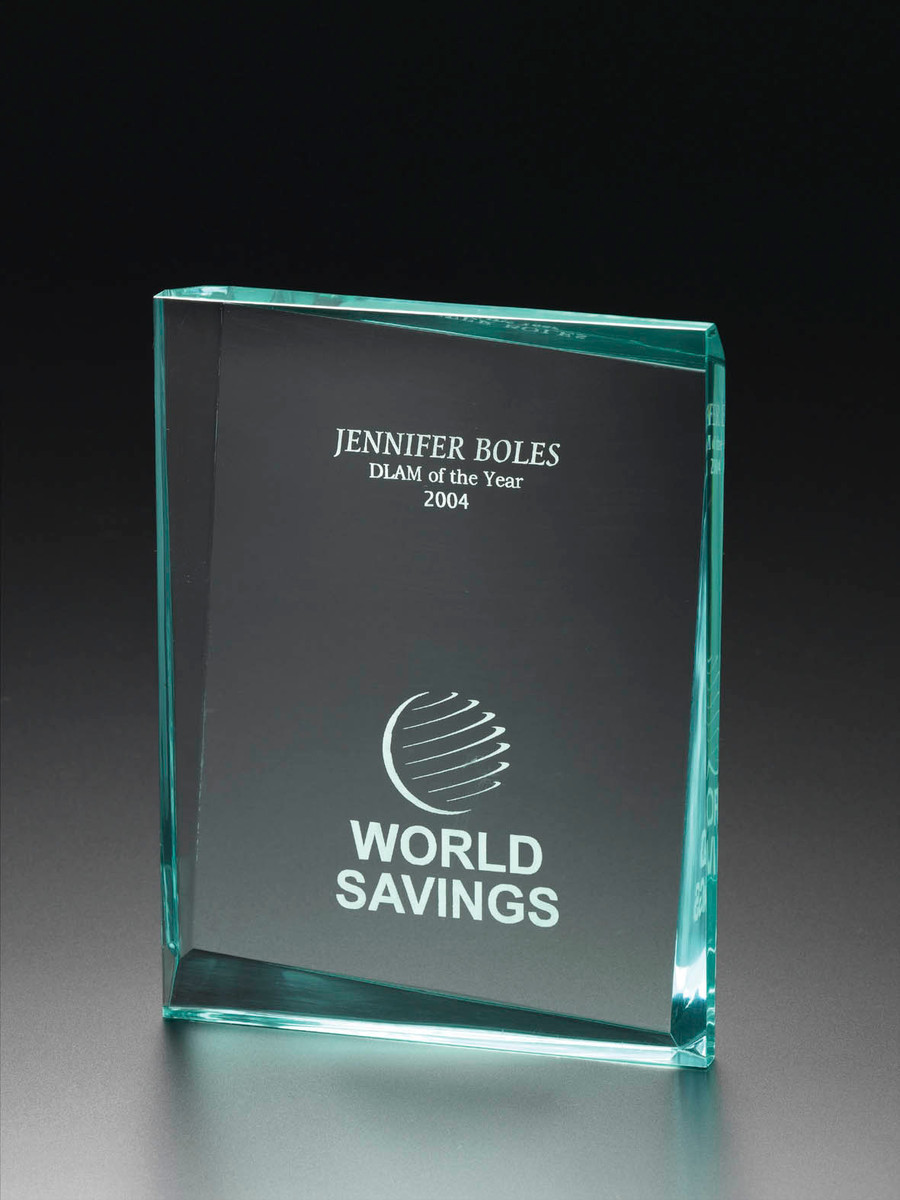 6" DIAMOND-CUT RECT. AWARD