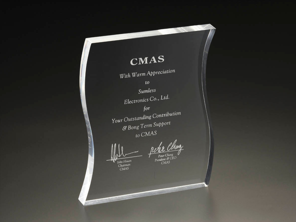 5" RIPPLY AWARD-CLEAR