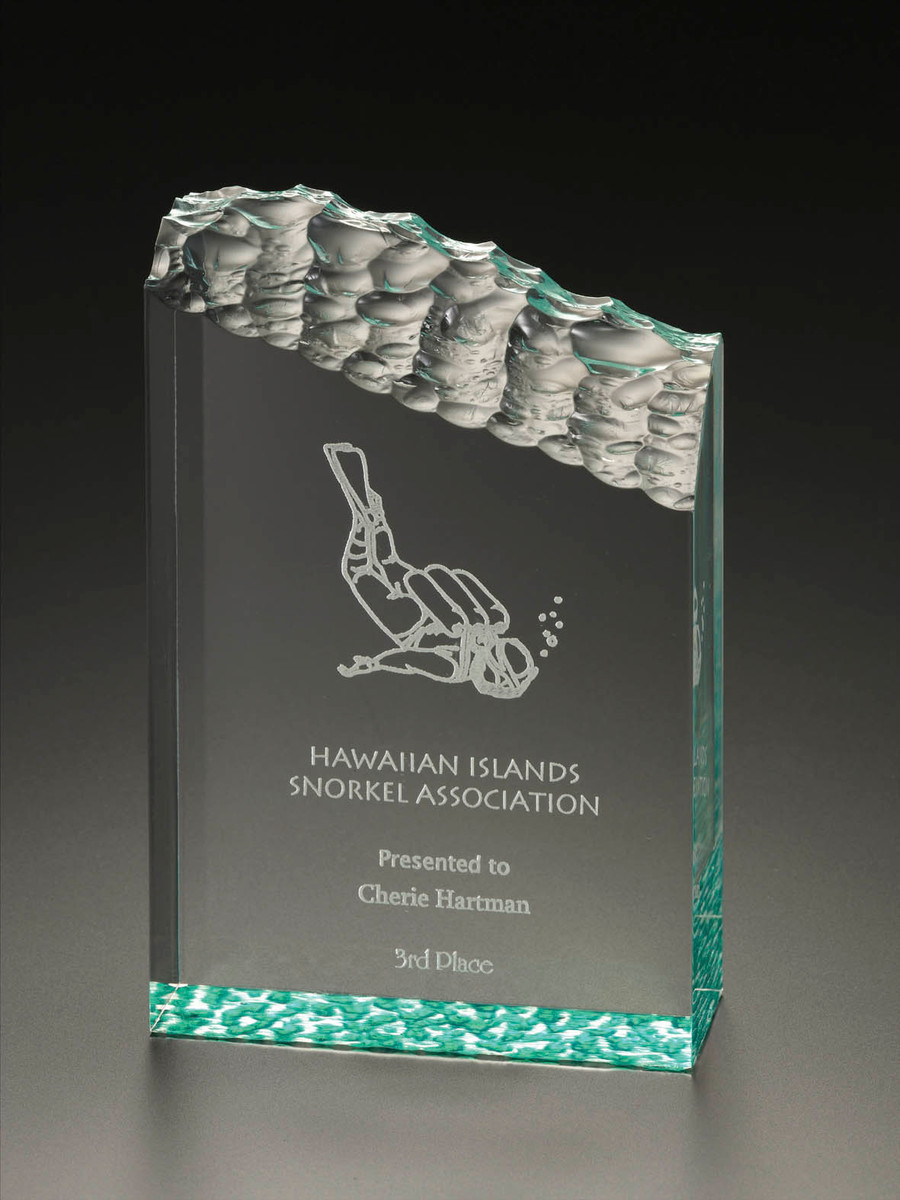  ICEBERG-TOP EMBOSSED RECTANGLE AWARD