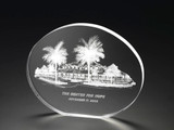 4" HORIZONTAL OVAL AWARD-JADE