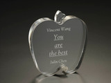 5" APPLE SHAPE AWARD-CLEAR