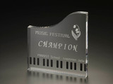 5" PIANO AWARD-CLEAR