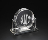  4" ROUND 4-COASTER W/ HOLDER