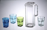  1.7L SQUARE PITCHER W/ 4 NESTING TUMBLERS