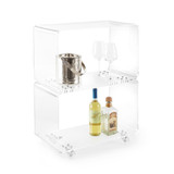 Clarte Acrylic Rolling Bar Cart