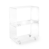 Clarte Acrylic Rolling Bar Cart