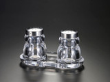  SALT & PEPPER SET W/ BASE