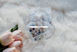  SHORT 3" SQUARE BOX W/ CUBE LID