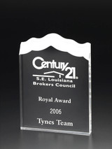 4" FROST WAVY-TOP RECT. AWARD