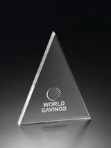7"H TRIANGLE AWARD - CLEAR