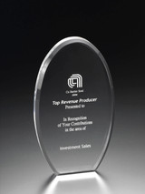 7.5" VERTICAL OVAL AWARD-JADE