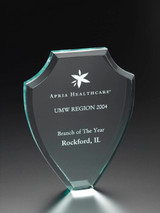 5" BEVELED SHIELD AWARD - JADE