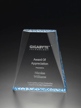 2-SIDE BEVELED EMBOSSED TRAPEZOID AWARD