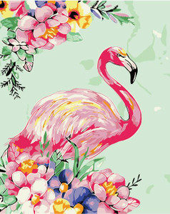 Flamengo and Flowers Paint by Numbers Kit - 40x50cm Flamengo and Flowers Paint by Numbers Kit - 40x50cm