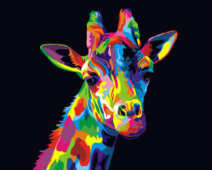 Colourful Giraffe 2 Paint by Numbers Colourful Giraffe 2 Paint by Numbers