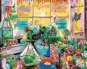 Plant Paradise Paint by Numbers Kit Plant Paradise Paint by Numbers Kit