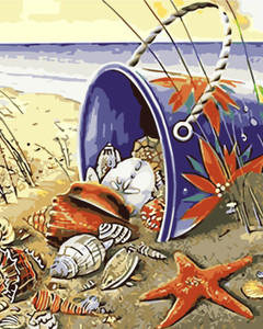 Beach Bucket Paint by Numbers Kit Beach Bucket Paint by Numbers Kit