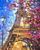 Blossom Eiffel Tower Paint by Numbers Kit - 40x50cm