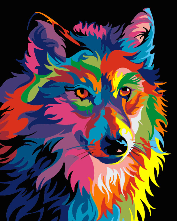 Colourful Wolf