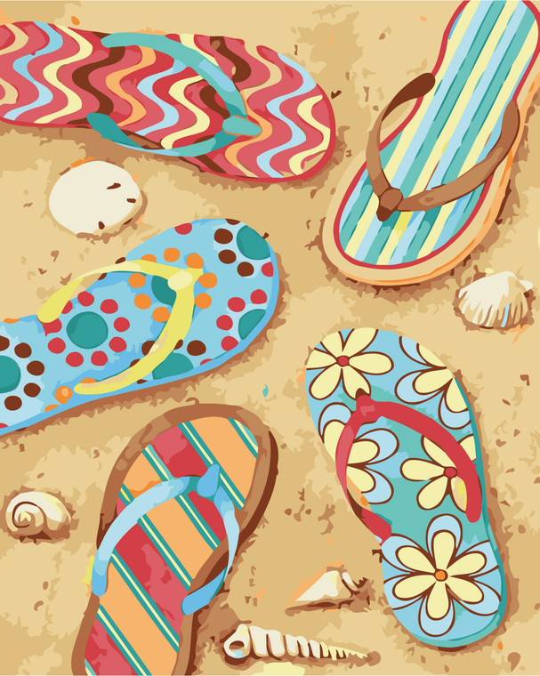 Beach Flops Paint by Numbers Kit