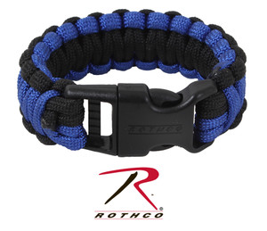 Rothco Deluxe Thin Blue Line Paracord Bracelet Rothco Deluxe Thin Blue Line Paracord Bracelet